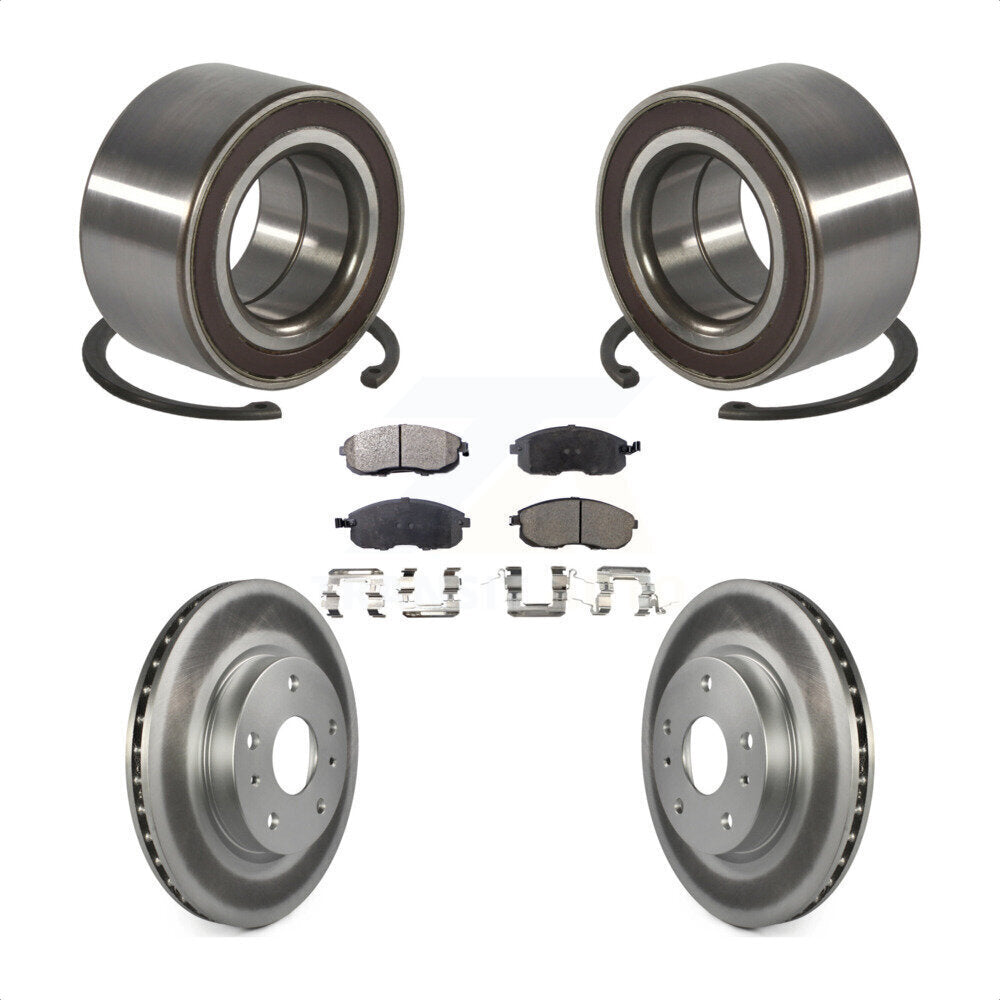 Wheel Bearing Coated Disc Brake Rotor And Pad Front Kit For Suzuki SX4 Crossover