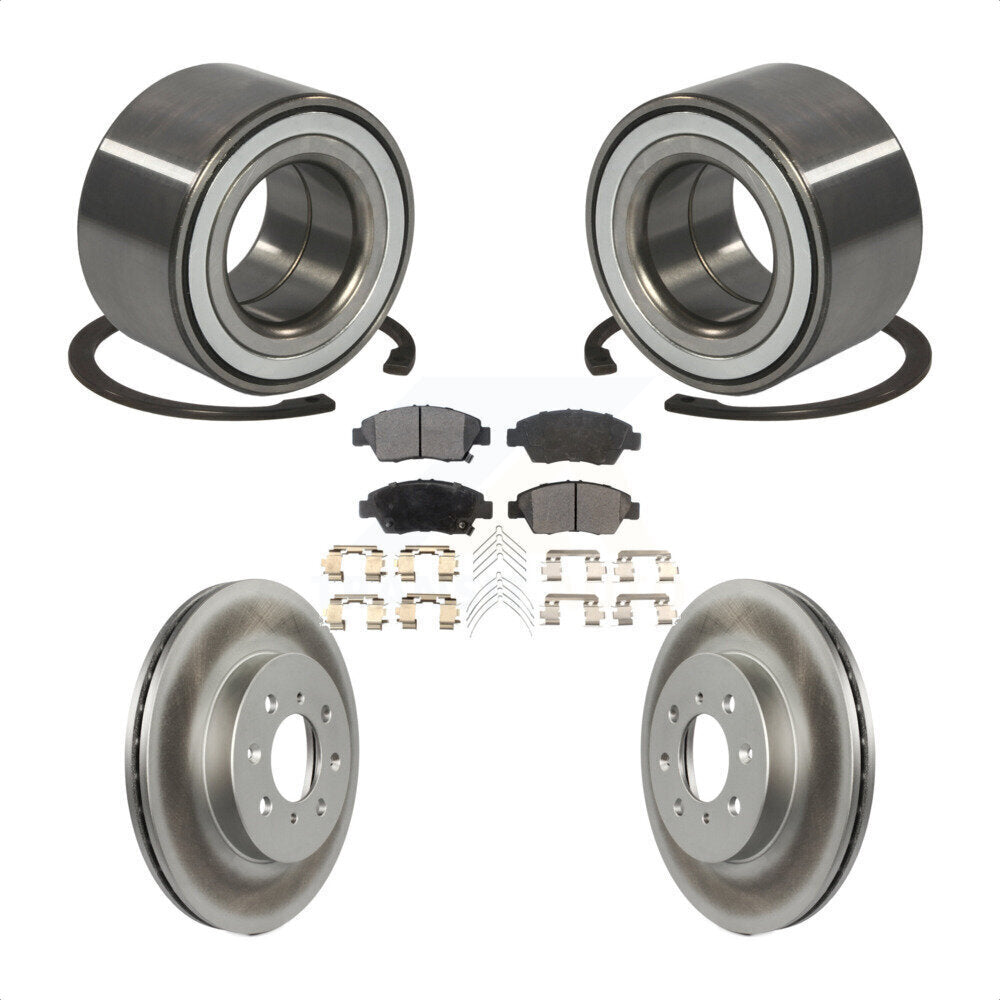 Wheel Bearing Coated Disc Brake Rotors And Pads Front Kit For Honda Fit
