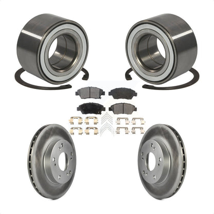 Wheel Bearing Coated Disc Brake Rotor And Pad Front Kit For 2011-2015 Honda CR-Z