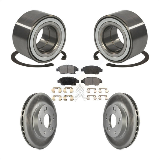 Wheel Bearing Coated Disc Brake Rotor And Pad Front Kit For 2011-2015 Honda CR-Z