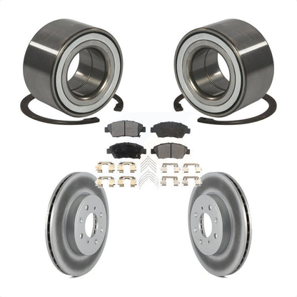 Wheel Bearing Coated Disc Brake Rotor And Pads Front Kit For 2015-2020 Honda Fit
