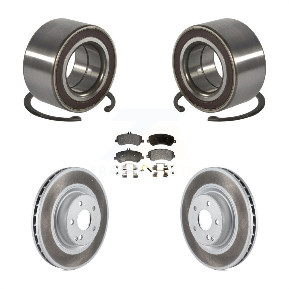 Wheel Bearing Coated Brake Rotor & Pad Front Kit For Mercedes-Benz GLK350 GLK250