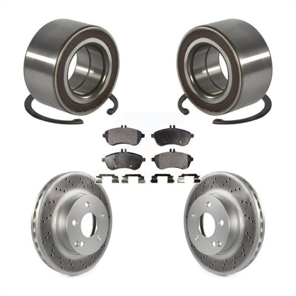 Wheel Bearing Coated Disc Brake Rotors And Pads Front Kit For Mercedes-Benz C300