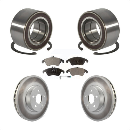 Wheel Bearing Coated Brake Rotor Pads Front Kit For Mercedes-Benz C300 E350 C350
