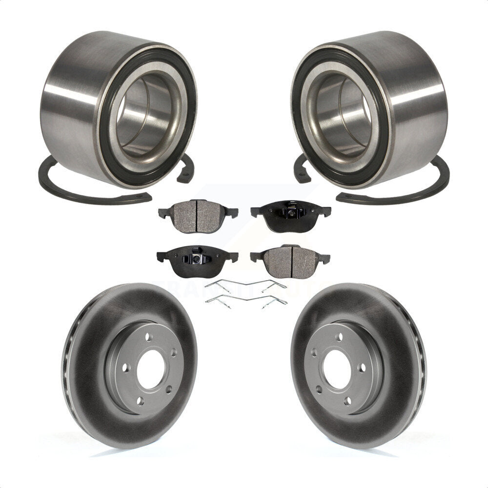 Wheel Bearing Coated Disc Brake Rotors And Pads Front Kit For Ford Focus C-Max