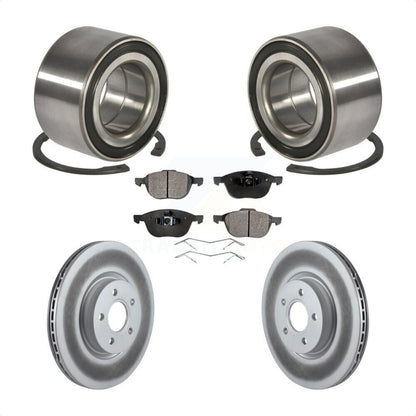 Wheel Bearing Coated Disc Brake Rotor And Pad Front Kit For Ford Transit Connect