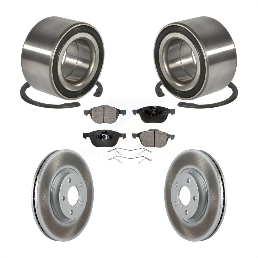 Wheel Bearing Coated Disc Brake Rotors And Pads Front Kit For Ford Escape C-Max