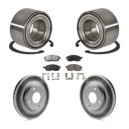 Wheel Bearing Coated Brake Rotor & Pad Front Kit For 2010-2011 Nissan Versa 1.8L