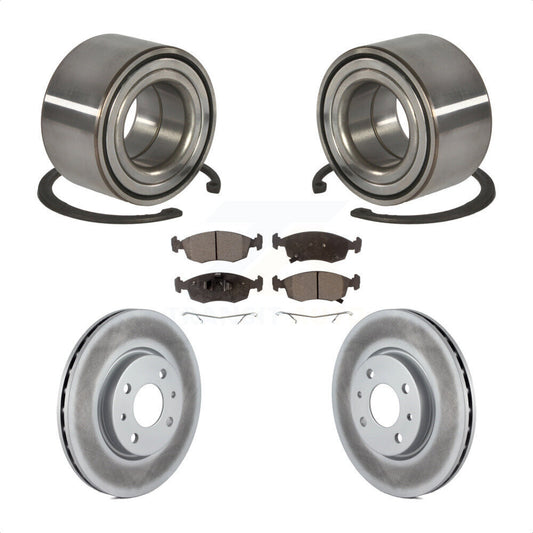 Wheel Bearing Coated Disc Brake Rotors And Pads Front Kit For Fiat 500