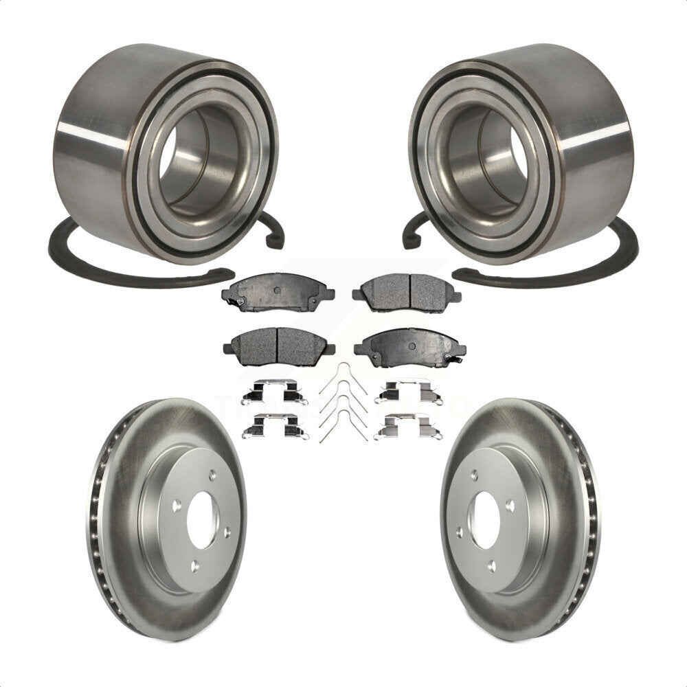 Wheel Bearing Coated Disc Brake Rotor Pads Front Kit For Nissan Micra Versa Note