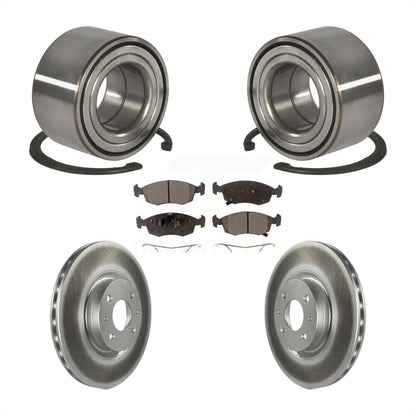 Wheel Bearing Coated Disc Brake Rotors And Pads Front Kit For Fiat 500