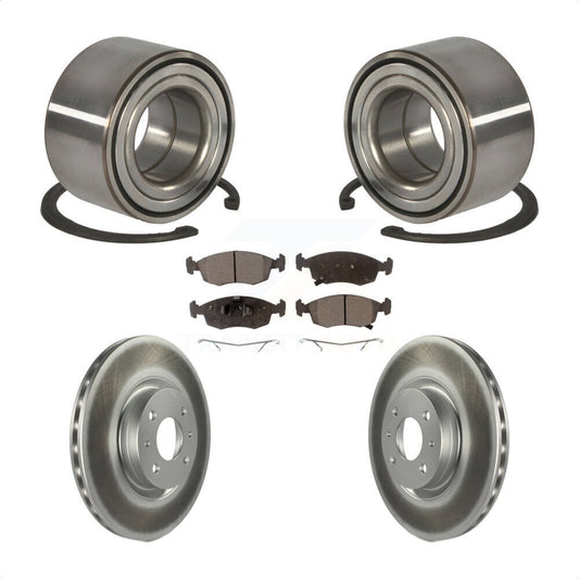 Wheel Bearing Coated Disc Brake Rotors And Pads Front Kit For Fiat 500
