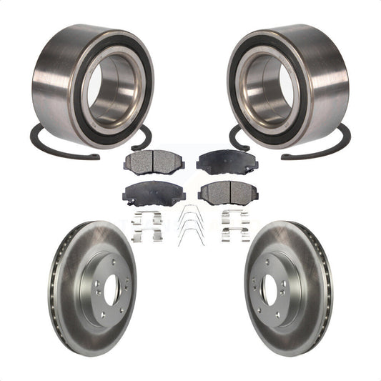 Wheel Bearing Coated Disc Brake Rotors And Pads Front Kit For Honda Accord
