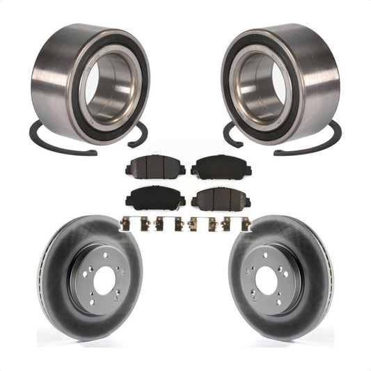 Wheel Bearing Coated Disc Brake Rotors And Pads Front Kit For Honda Accord
