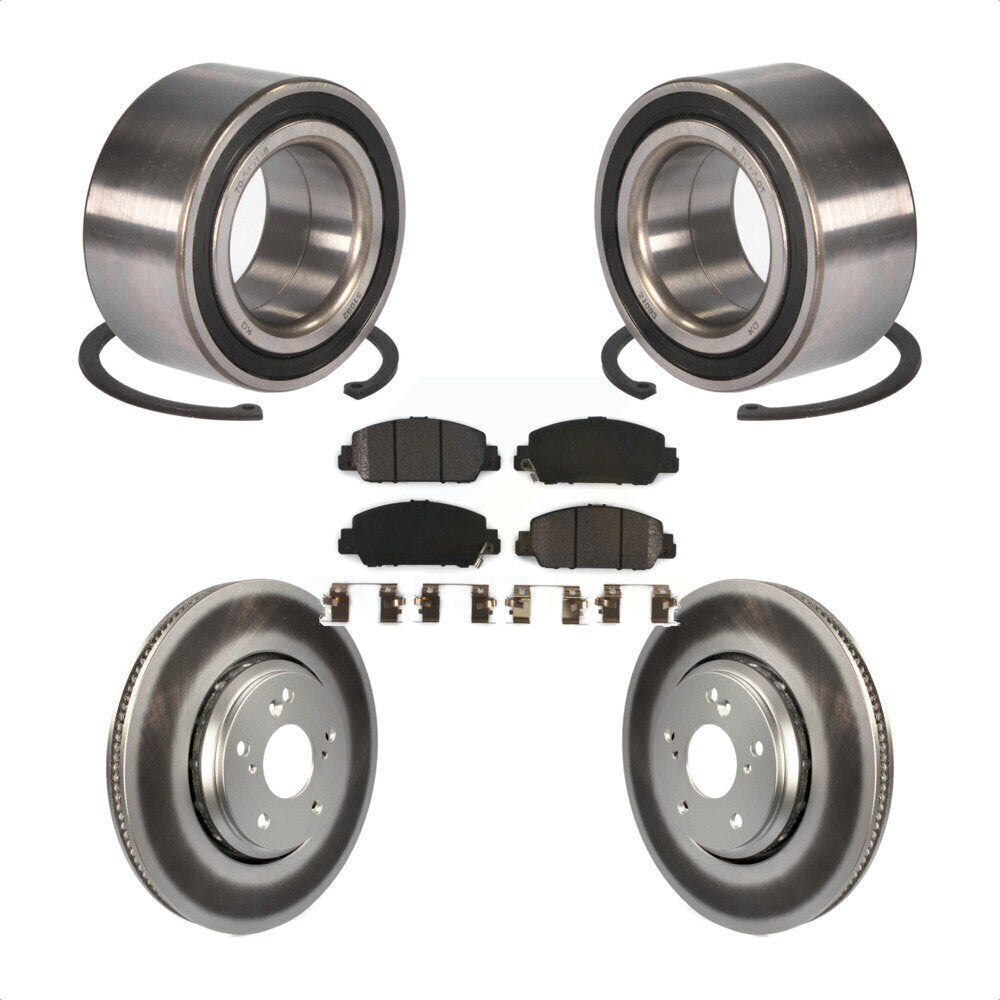 Wheel Bearing Coated Disc Brake Rotors And Pads Front Kit For Honda Accord