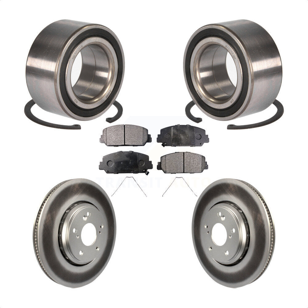 Wheel Bearing Coated Disc Brake Rotors And Pads Front Kit For Honda Accord