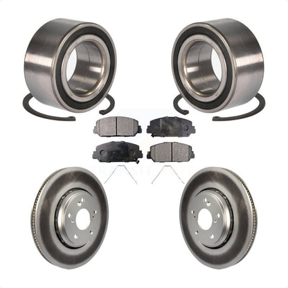 Wheel Bearing Coated Disc Brake Rotors And Pads Front Kit For Honda Accord