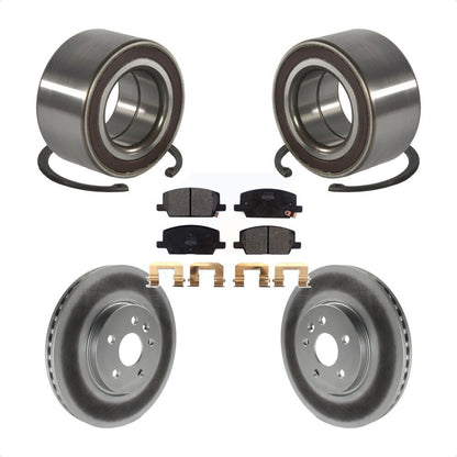 Wheel Bearing Coated Brake Rotor & Pad Front Kit For Buick Encore Chevrolet Trax