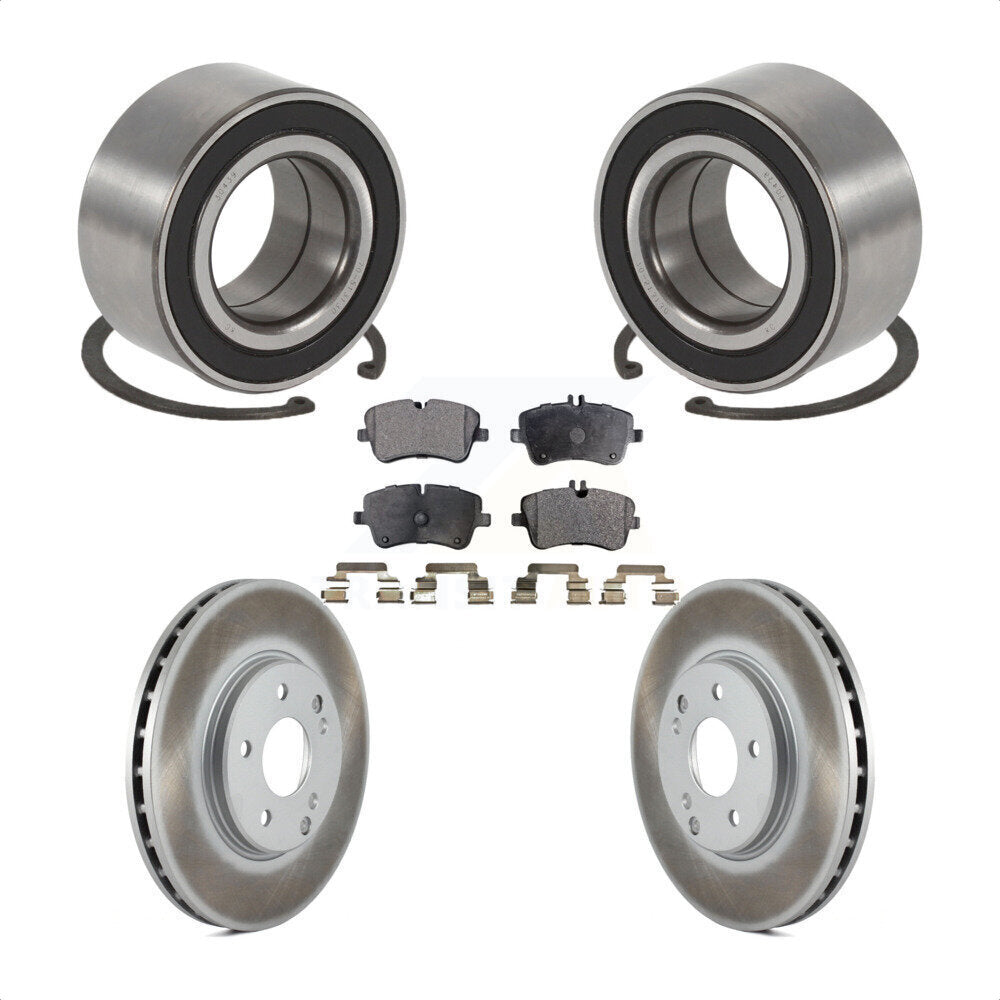 Wheel Bearing Coated Brake Rotor Pads Front Kit For Mercedes-Benz C280 C240 C320