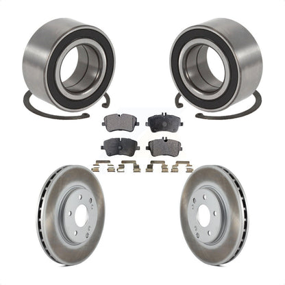 Wheel Bearing Coated Brake Rotor Pads Front Kit For Mercedes-Benz C280 C240 C320