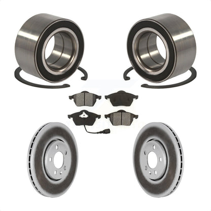 Wheel Bearing Coated Brake Rotor And Pad Front Kit For 1999 Volkswagen Golf 2.8L