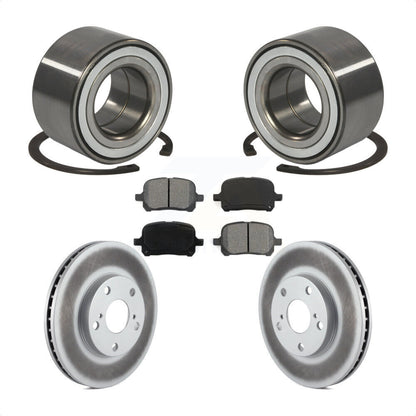 Wheel Bearing Coated Brake Rotor & Pads Front Kit For Toyota Camry Solara Avalon