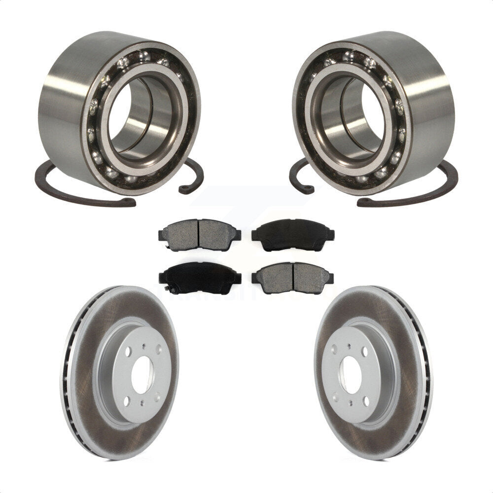 Wheel Bearing Coated Disc Brake Rotor Pad Front Kit For Toyota Corolla Geo Prizm
