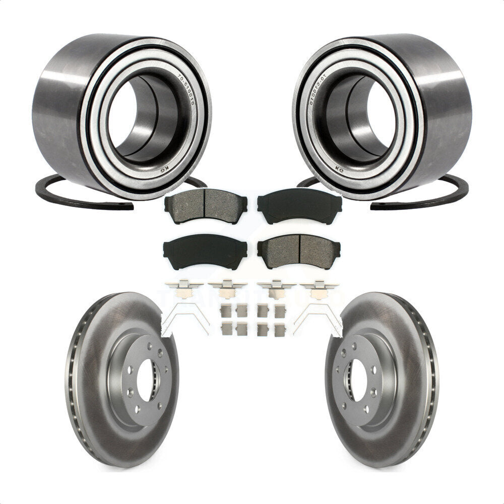 Wheel Bearing Coat Brake Rotor Pad Front Kit For Ford Fusion Mazda 6 Lincoln MKZ