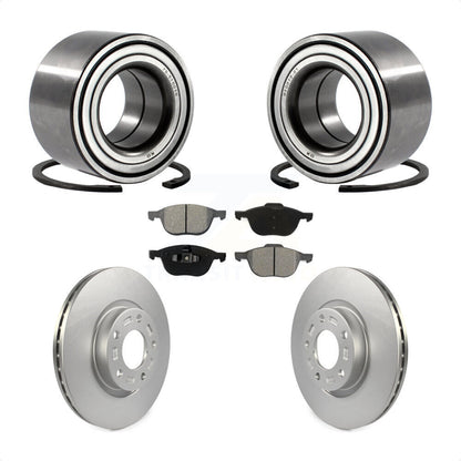 Wheel Bearing Coat Brake Rotor Pads Front Kit For 2005 Mazda 3 2.3L with Non-ABS