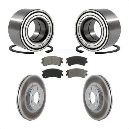 Wheel Bearing Coated Disc Brake Rotors And Pads Front Kit For 2003-2005 Mazda 6