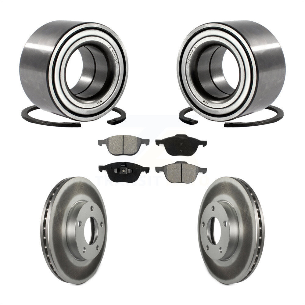 Wheel Bearing Coated Disc Brake Rotors And Pads Front Kit For Mazda 3