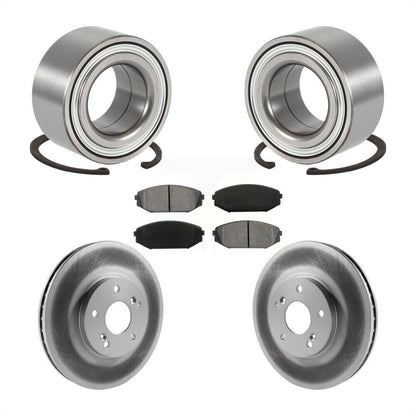Wheel Bearing Coated Disc Brake Rotor And Pads Front Kit For 2001-2002 Acura MDX
