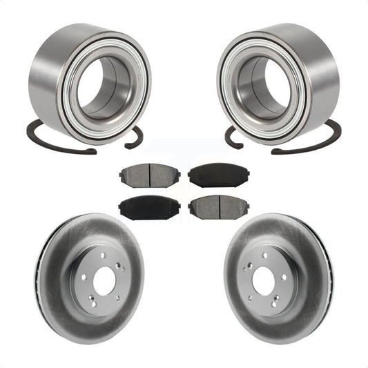 Wheel Bearing Coated Disc Brake Rotor And Pads Front Kit For 2001-2002 Acura MDX