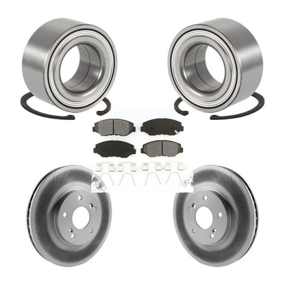 Wheel Bearing Coated Disc Brake Rotor & Pads Front Kit For 2003-2004 Honda Pilot