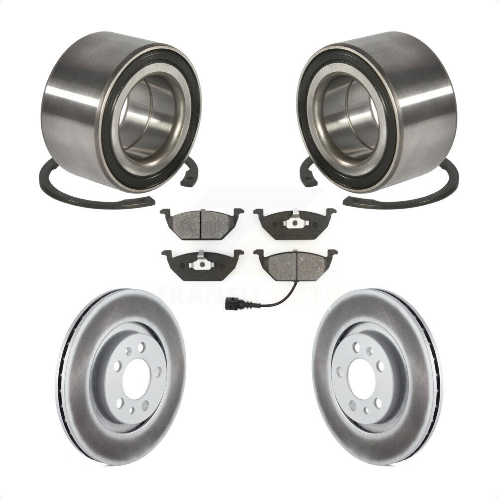 Wheel Bearing Coated Brake Rotor Pads Front Kit For Volkswagen Jetta Beetle Golf