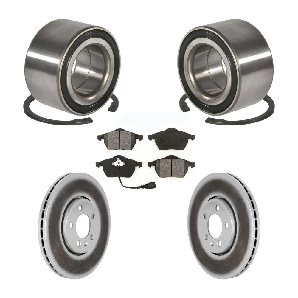 Wheel Bearing Coated Brake Rotor Pads Front Kit For Volkswagen Jetta Golf Beetle