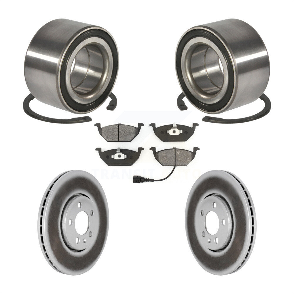 Wheel Bearing Coat Brake Rotor Pads Front Kit For 2000-2001 Volkswagen Golf 2.0L