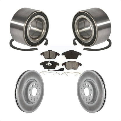 Wheel Bearing Coated Disc Brake Rotor And Pad Front Kit For Volkswagen Jetta GTI
