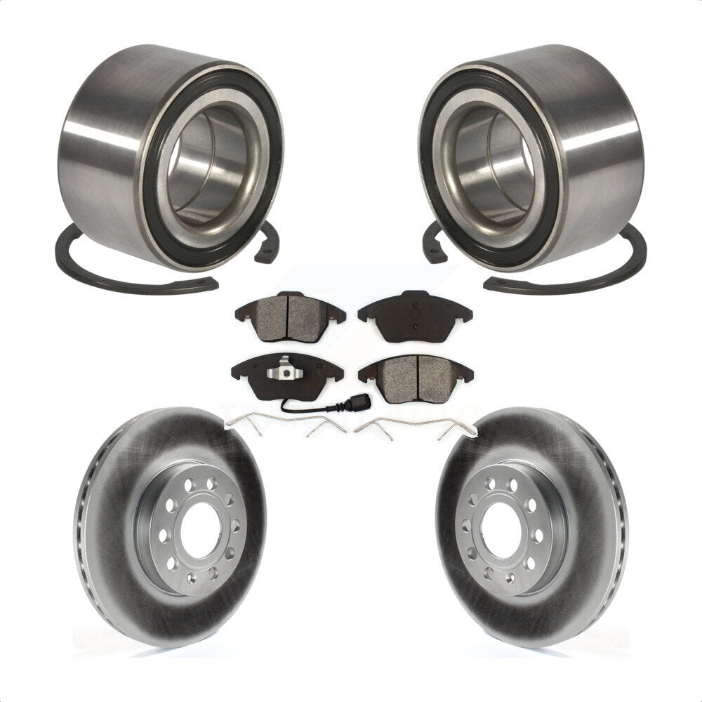 Wheel Bearing Coated Disc Brake Rotors And Pads Front Kit For Volkswagen Jetta