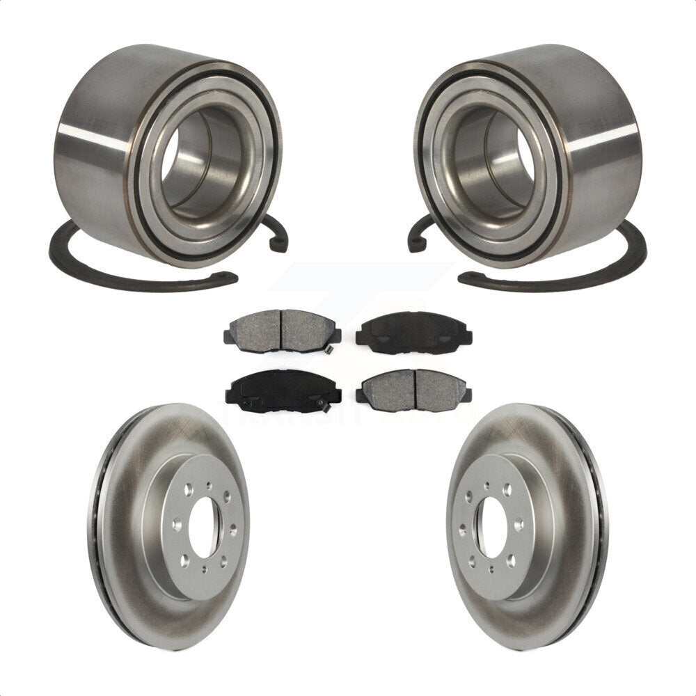 Wheel Bearing Coated Disc Brake Rotor And Pad Front Kit For Honda Civic Acura EL