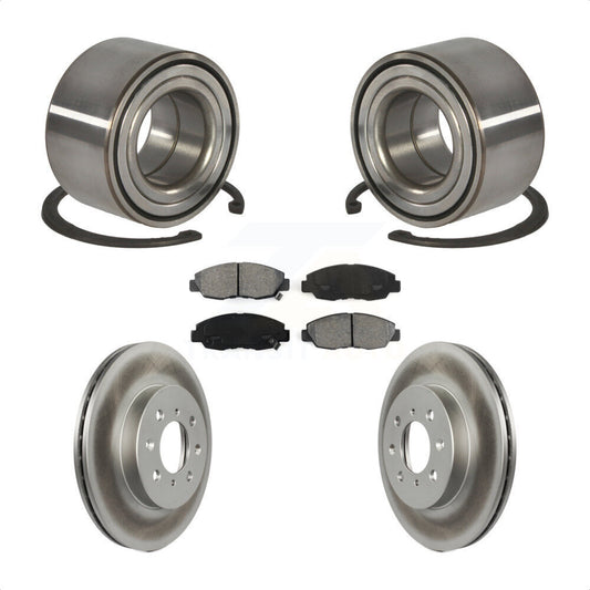Wheel Bearing Coated Disc Brake Rotor And Pad Front Kit For Honda Civic Acura EL
