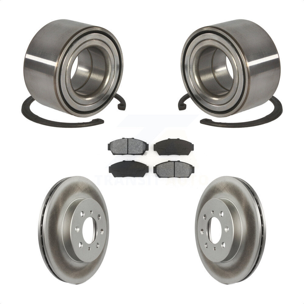 Wheel Bearing Coated Disc Brake Rotors And Pads Front Kit For Honda Civic