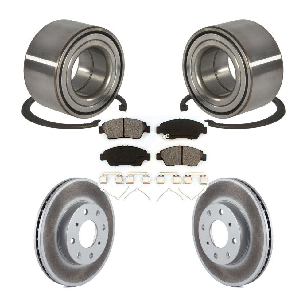 Wheel Bearing Coated Disc Brake Rotors And Pads Front Kit For Honda Civic