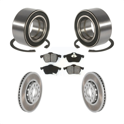 Wheel Bearing Coated Brake Rotor And Pad Front Kit For Volkswagen Passat Audi A4