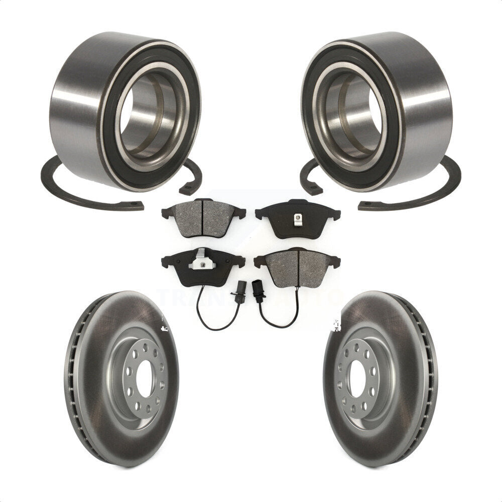 Wheel Bearing Coated Disc Brake Rotor And Pad Front Kit For Audi Allroad Quattro