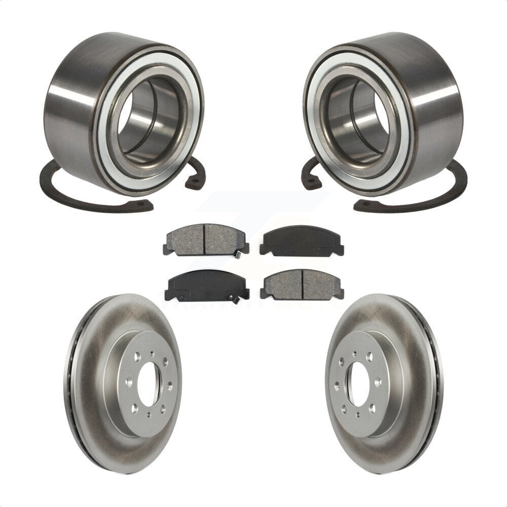 Wheel Bearing Coat Brake Rotor Pad Front Kit For Honda Civic LX with 4-Wheel ABS