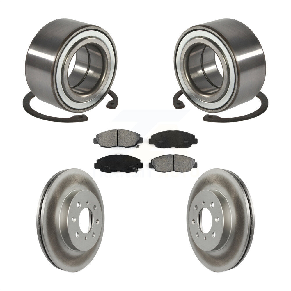 Wheel Bearing Coated Disc Brake Rotor And Pad Front Kit For Honda Civic Acura EL
