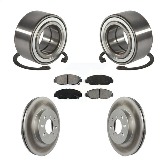 Wheel Bearing Coated Disc Brake Rotor And Pad Front Kit For Honda Civic Acura EL
