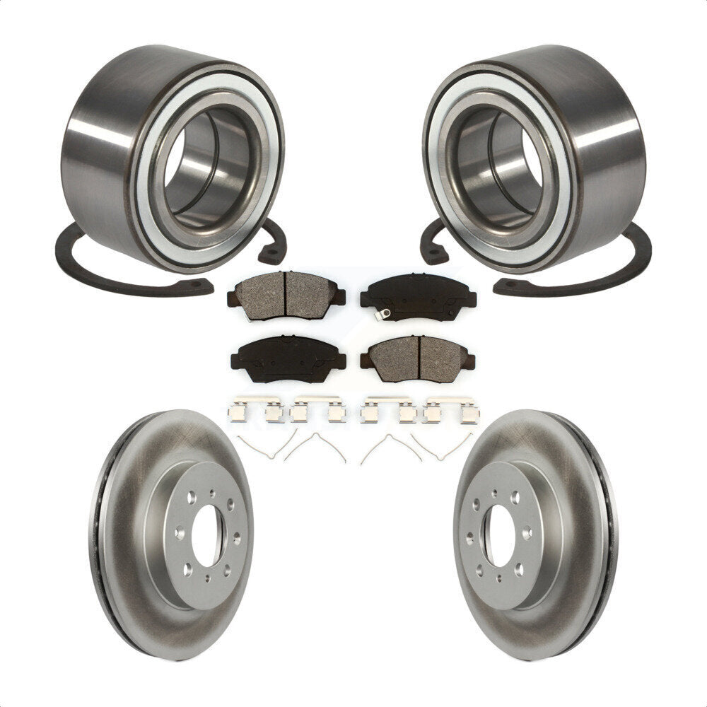 Wheel Bearing Coated Disc Brake Rotor And Pads Front Kit For Honda Civic del Sol