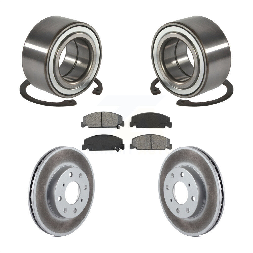 Wheel Bearing Coated Disc Brake Rotors And Pads Front Kit For Honda Civic